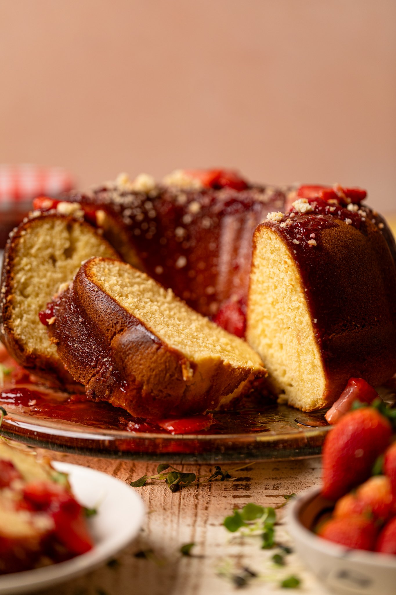 Dairy-Free & Gluten-Free Strawberry Shortcake Bundt Cake